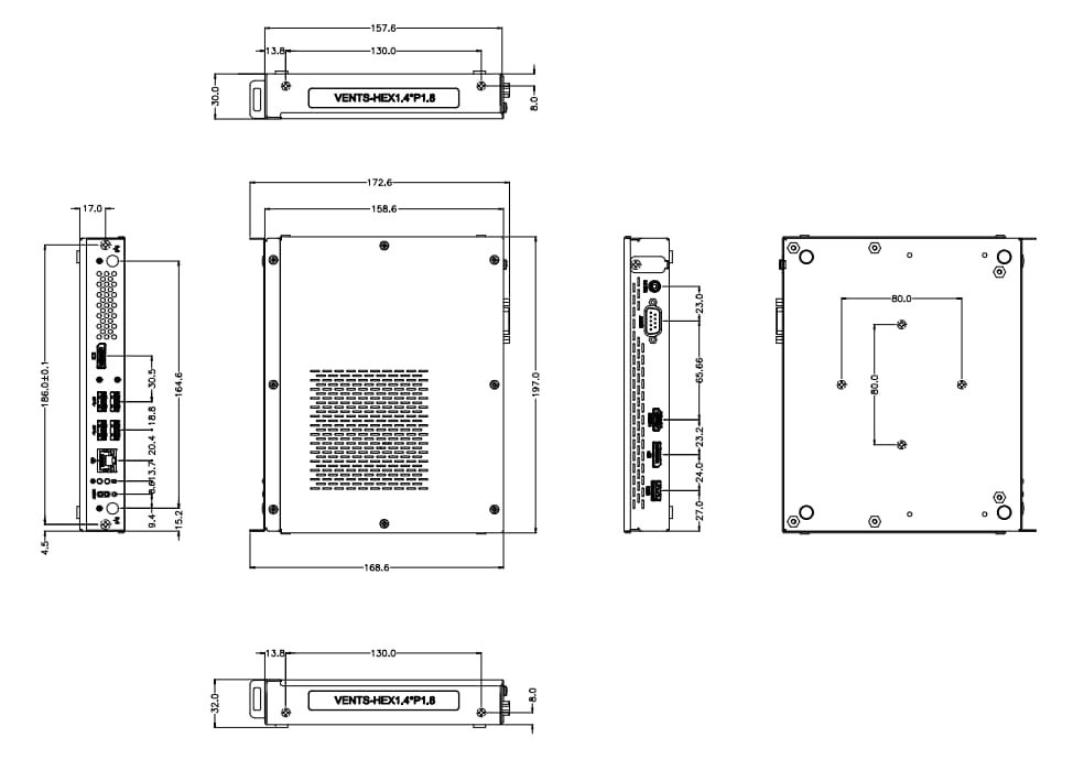 Mechanical Drawing - GIGAIPC QBiX-Lite SDM Kits